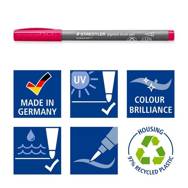 Staedtler - Brush Pen Pigment 24 pcs assorted (371C24-1) 1