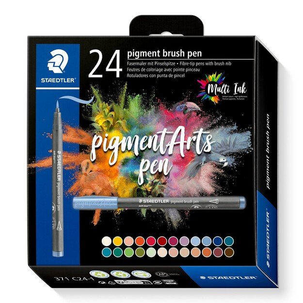 Staedtler - Brush Pen Pigment 24 pcs assorted (371C24-1) 5