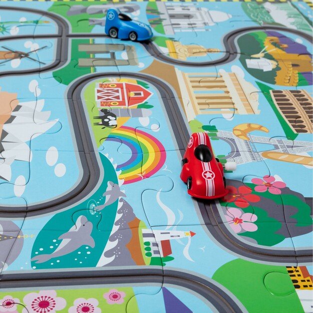 Melissa & Doug - Race Around the World Tracks Floor Puzzle (31009) 6