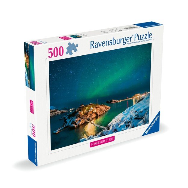 Ravensburger - Puzzle Northern Lights In Bergsfjord 500p (12000845) 1
