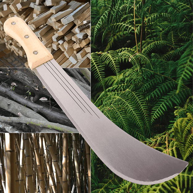 Užgrūdinta sodo mačetė 46 cm Išgyvenimo šakų kirstuvas 17