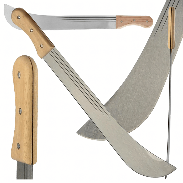 Užgrūdinta sodo mačetė 46 cm Išgyvenimo šakų kirstuvas 21