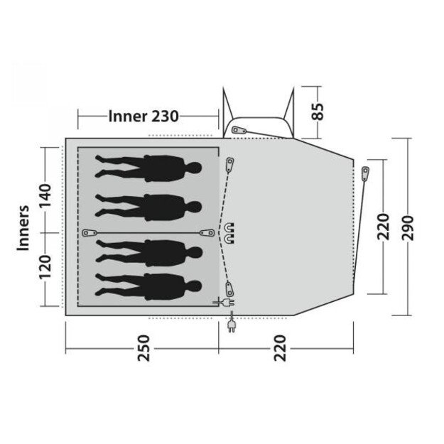 Outwell - Nevada 4 Outwell Tent 10