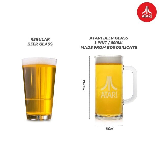 Official Atari Beer Glass - 1 Pint / 600ml 2