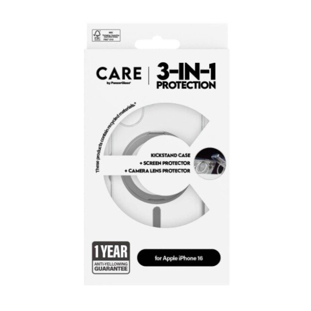 CARE by PanzerGlass - 3-in-1 Ceramic Bundle - iPhone 16 3
