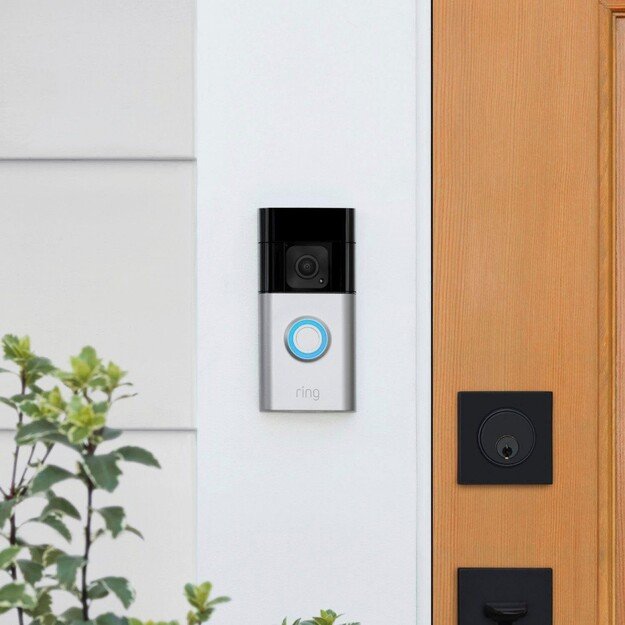 Ring - Battery Video Doorbell Plus Satin Nickel 3