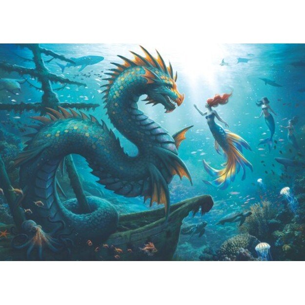 Ravensburger - Enchanted Depths Dragon Mermaid - 1000p (12001434) 2