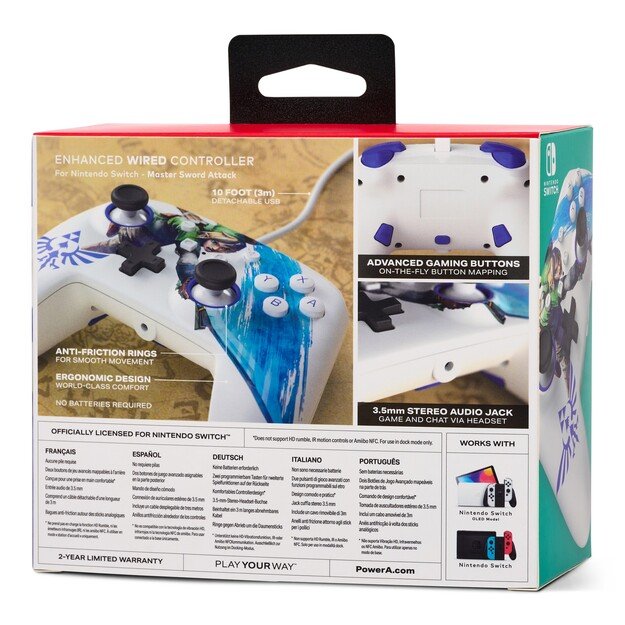 PowerA NSW ENH Wired Controller -  Master Sword Attack /Nintendo Switch 2