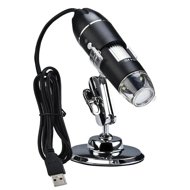 Mikroskop Cyfrowy Zestaw USB LED Przybliżenie 1600 EDUKACYJNY NAUKOWY  5