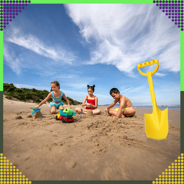 Łopatka Łopata Szpadel do Piasku na Plażę Piaskownice Mocna duża 51 cm  19