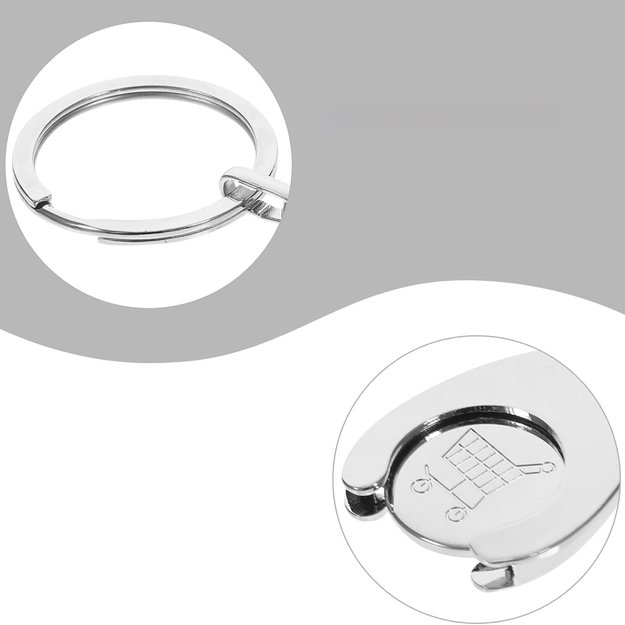 BRELOK DO KLUCZY BRELOCZEK ŻETON DO WÓZKA SKLEPOWEGO WÓZKÓW KOSZYKA 2w1 20