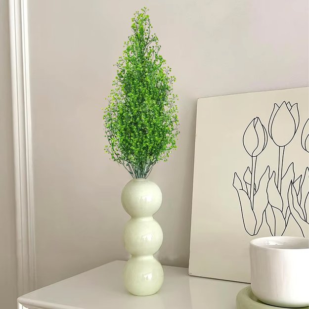 ZESTAW SZTUCZNE KWIATY DEKORACYJNE GIRLANDA KWIATOWA BLUSZCZ 2SZT 80CM 7