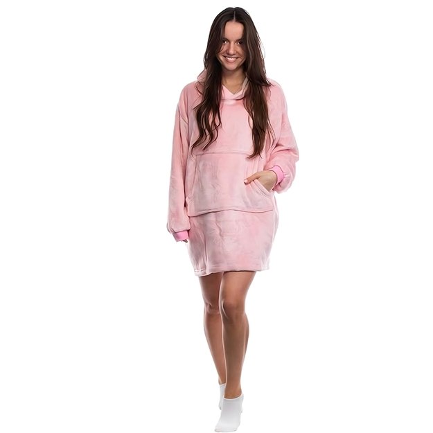 DUŻA BLUZA KOC KOCOBLUZA OVERSIZE GRUBA Z KAPTUREM SZLAFROK DAMSKA MĘSKA 19