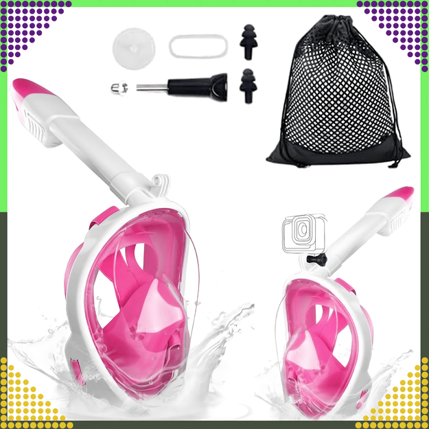 Maska do Nurkowania Pływania Snorkelingu Wody Pełnotwarzowa na Basen L/XL  16