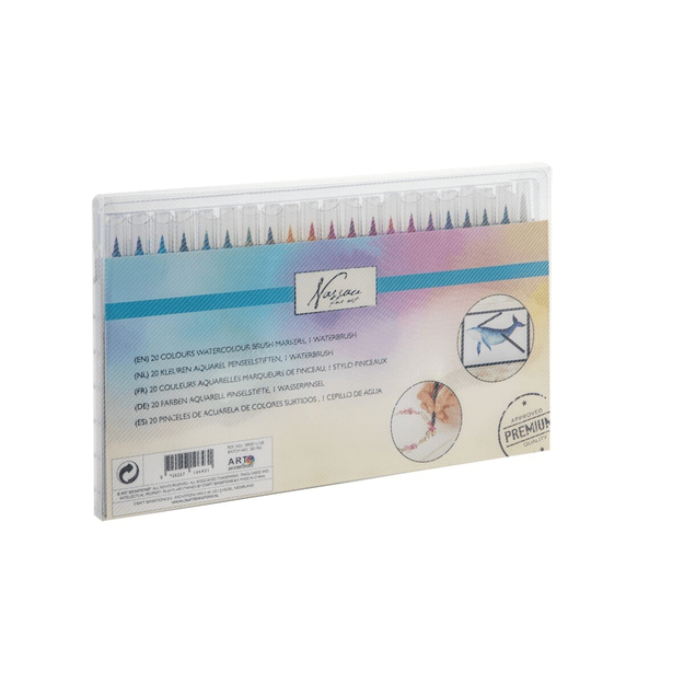 Nassau - Aquarel brush markers 20 pcs + 1 waterbrush (AR0511/GE) 6