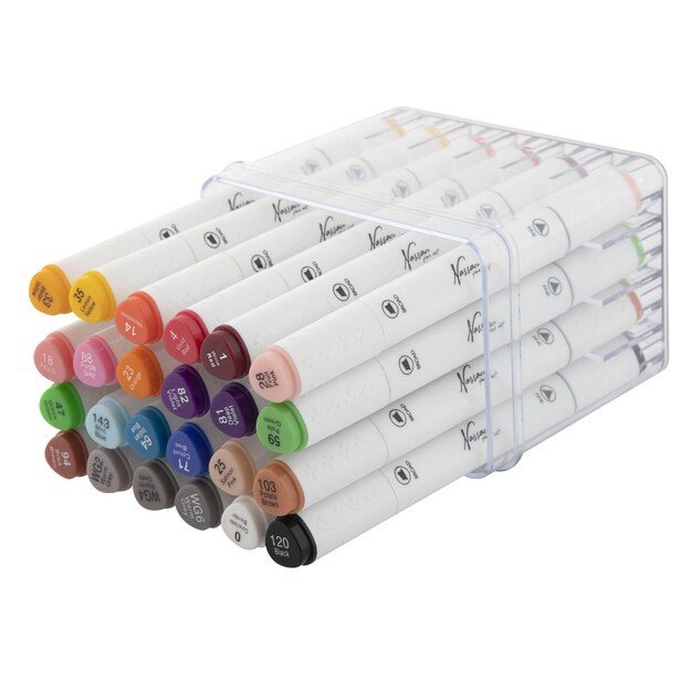 Nassau - Markers Dual Tip 24 pcs  White - (K-AR0104/22GE) 6