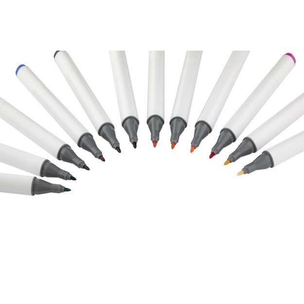 Nassau - Markers Dual Tip 24 pcs  White - (K-AR0104/22GE) 2