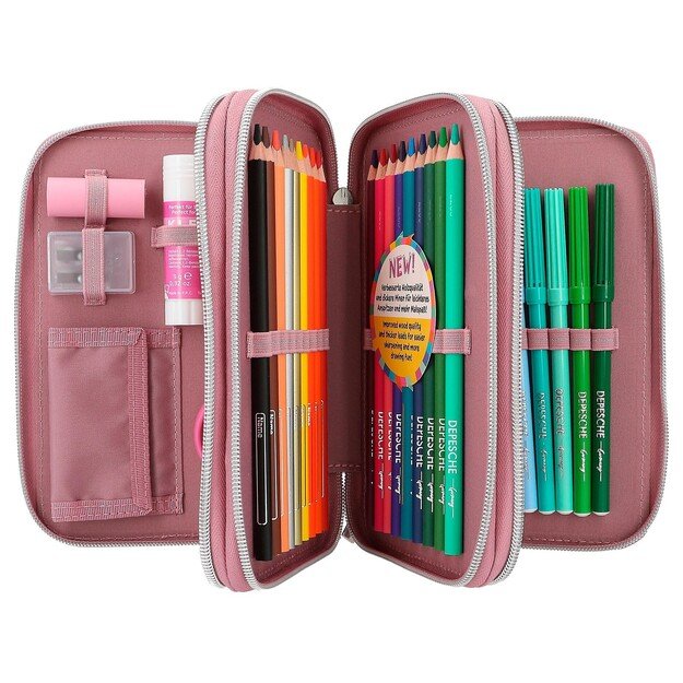 TOPModel - Triple Pencil Case GLITTER QUEEN ( 0412522 ) 2