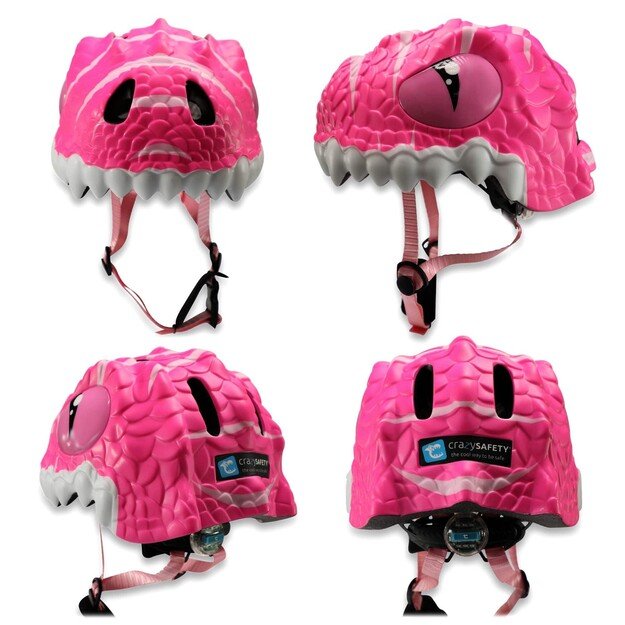 Crazy Safety - Dino Bicycle Helmet - Pink (100201-05-01) 2
