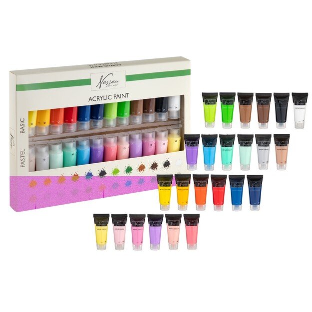 Nassau - Paint Set Acrylic 24 x 22 ml - (K-AR0737/GE) 6