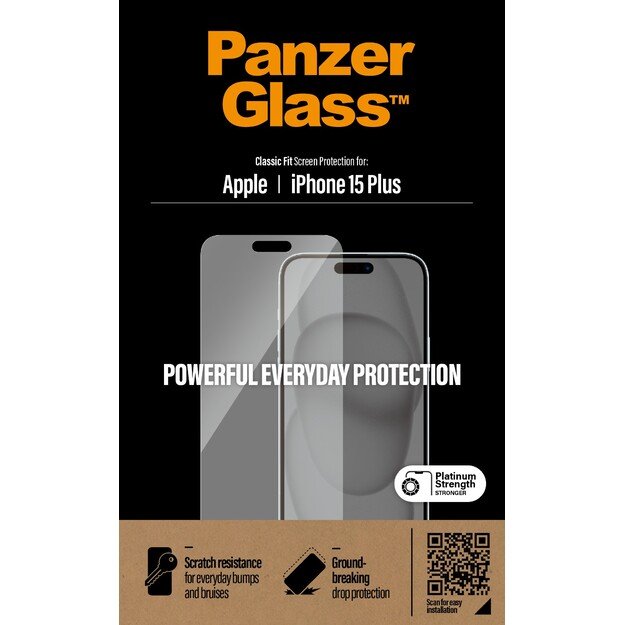 PanzerGlass - Screen Protector iPhone 15 Plus - Classic Fit 2