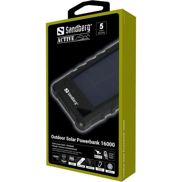 Sandberg - Outdoor Solar Powerbank 16000mAh 3
