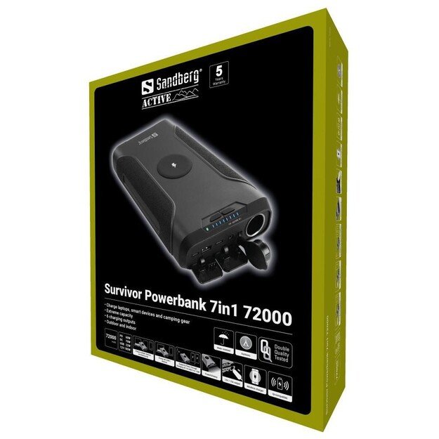 Sandberg - Survivor Powerbank 7in1 72.000 mAh 8