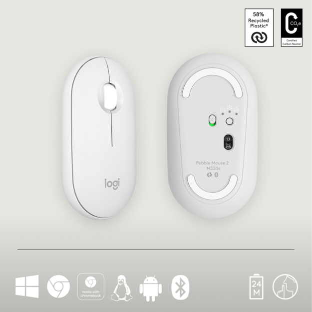 Logitech - Pebble Mouse 2 - M350s 1