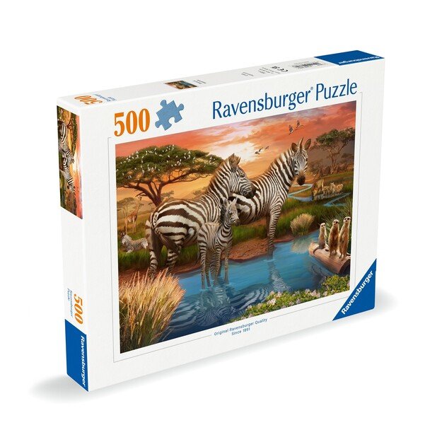 Ravensburger - Puzzle Zebras In Sunset 500p (12000365) 2