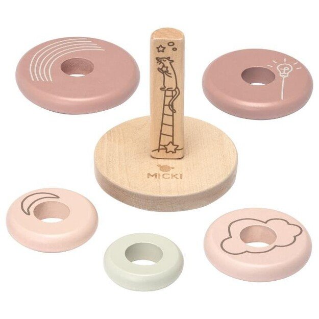 Micki - Ring Pyramid Pink (18011) 1