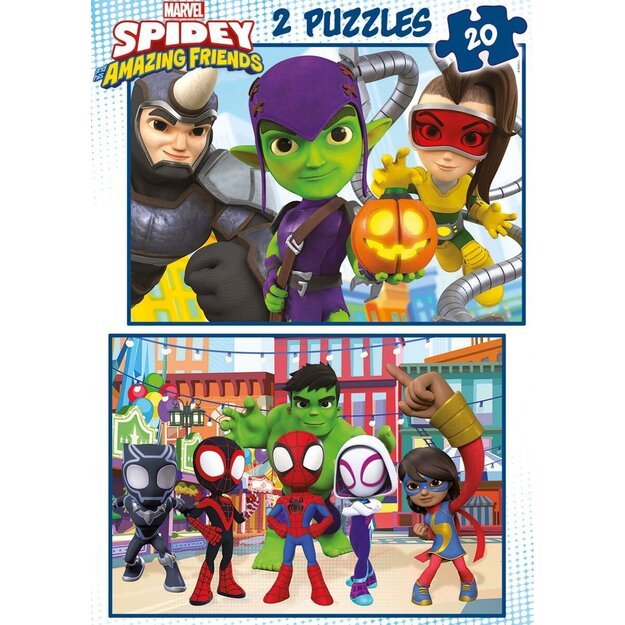 Educa - Puzzle - 2x20 Spidey & His Amazing Friends (80-19296) 1