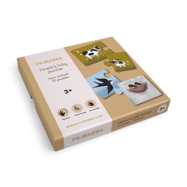 Filibabba - Parent and baby puzzles - Farm animals - (FI-02767) 1