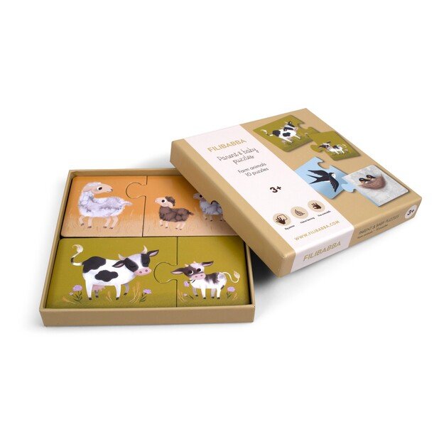 Filibabba - Parent and baby puzzles - Farm animals - (FI-02767) 2