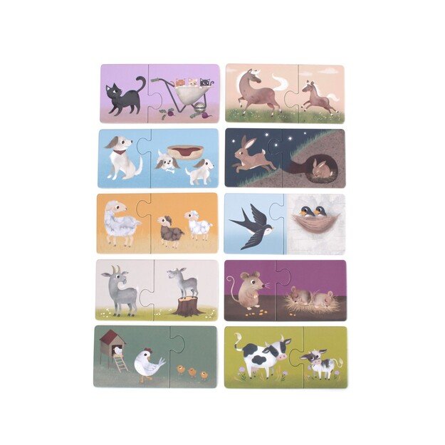 Filibabba - Parent and baby puzzles - Farm animals - (FI-02767) 4