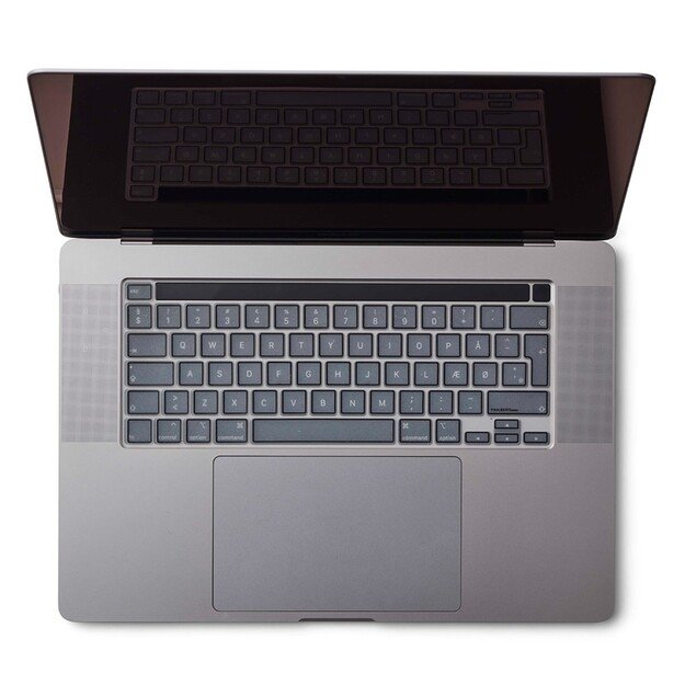 Philbert - Keyboard cover Europe MacBook Pro 13” M1-M2 2020/2022 and 16” 2019 - Transparent/Black 2