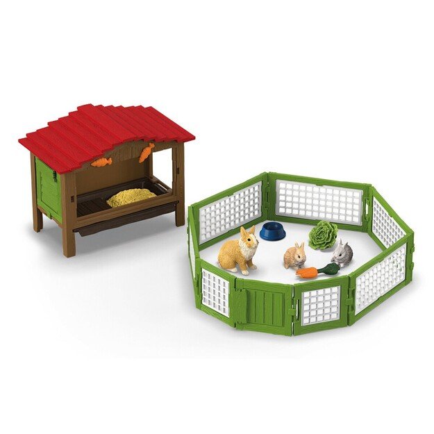 Schleich - Rabbit hutch with 3 rabbits - (42728) 2