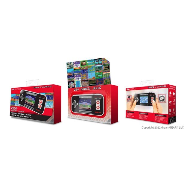 MY ARCADE, GAMER V CLASSIC (220 GAMES IN 1), BLACK/GRAY/RED 2