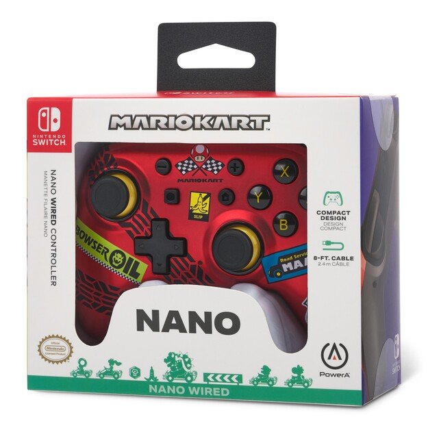 PowerA Nano Wired Switch Controller - Mario Kart: Racer Red /Nintendo Switch 1