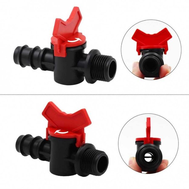 Paczka 100szt. Zaworek Odcinający Zamykający Zawór do Linii Kroplującej Wtyk Fi 16 mm 18