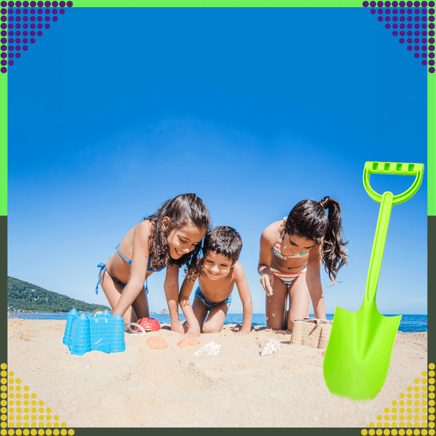 Łopatka Łopata Szpadel do Piasku na Plażę Piaskownice Mocna duża XXL 64 cm 23