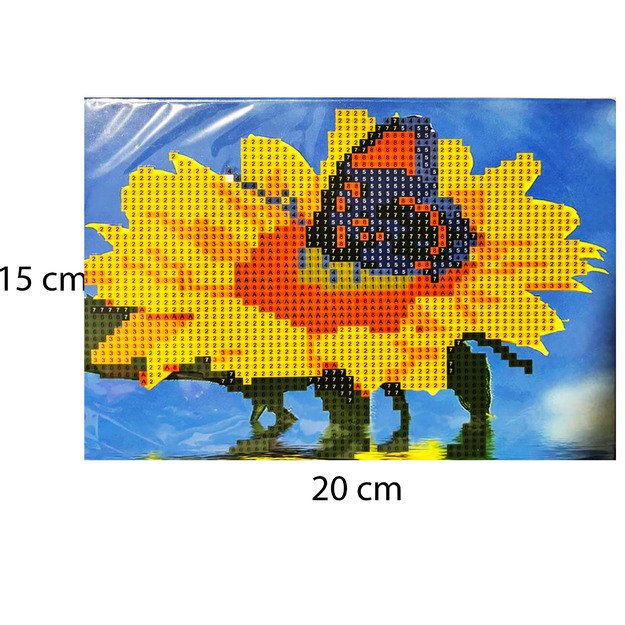 DIAMOND PAINTING HAFT DIAMENTOWY MOZAIKA ZESTAW SZTALUGA 15x20cm DLA DZIECI 3
