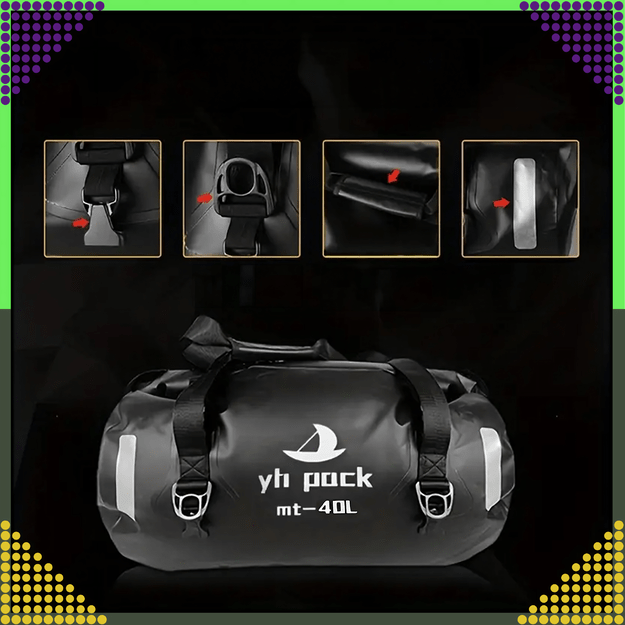 Wodoodporna Torba Motocyklowa na Motor Rower Ramię Sakwa Bagażowa 40L 25