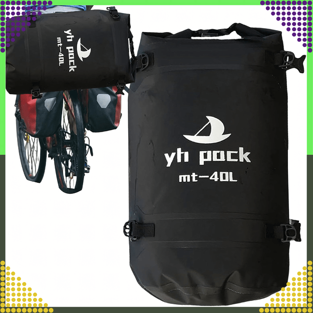 Wodoodporna Torba Motocyklowa na Motor Rower Ramię Sakwa Bagażowa 40L 14