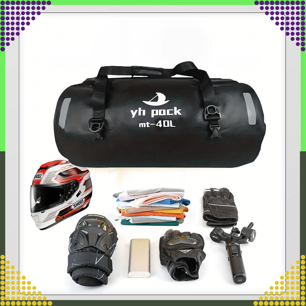 Wodoodporna Torba Motocyklowa na Motor Rower Ramię Sakwa Bagażowa 40L 18