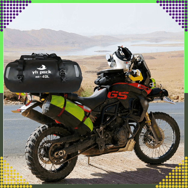 Wodoodporna Torba Motocyklowa na Motor Rower Ramię Sakwa Bagażowa 40L 26