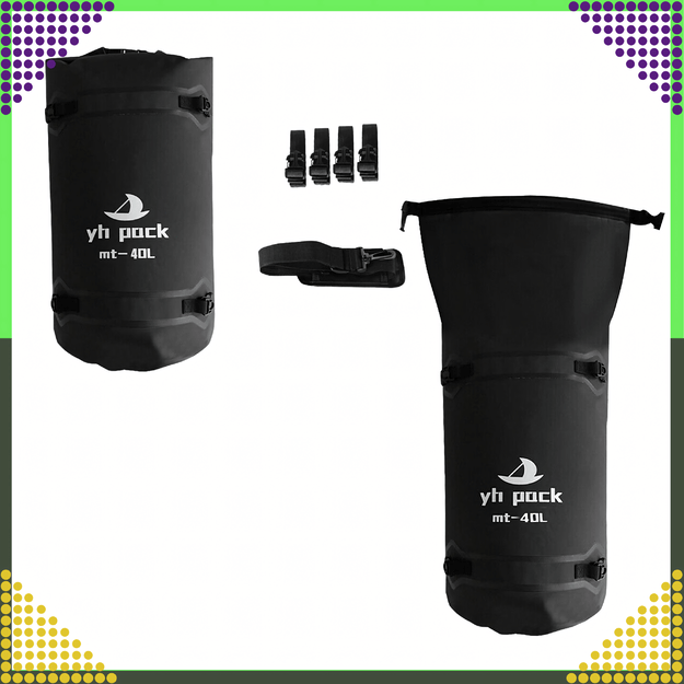 Wodoodporna Torba Motocyklowa na Motor Rower Ramię Sakwa Bagażowa 40L 15