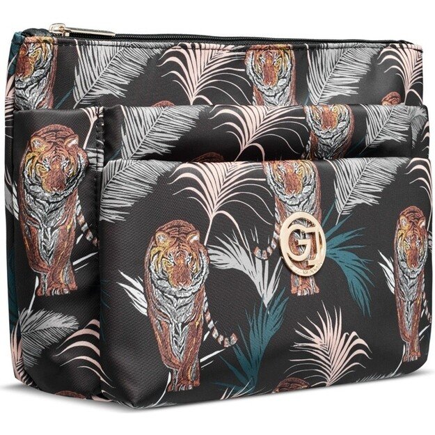Gillian Jones - 3 Room Cosmetics Bag - Palm Print 1
