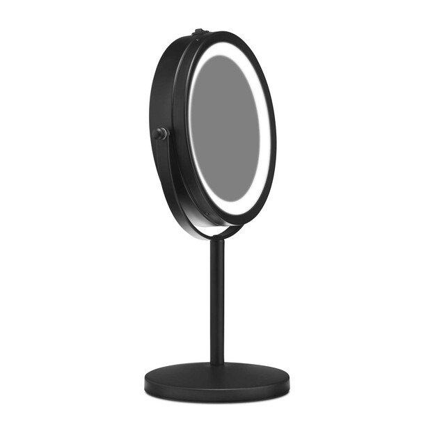 Gillian Jones - Table Mirror w. Strong LED Light - Mat Black 1