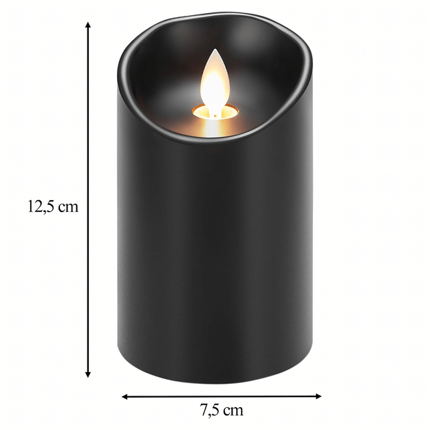 Wkład do Zniczy Świeczka na Baterie Świeca Led 12,5 cm Efekt Płomienia  21