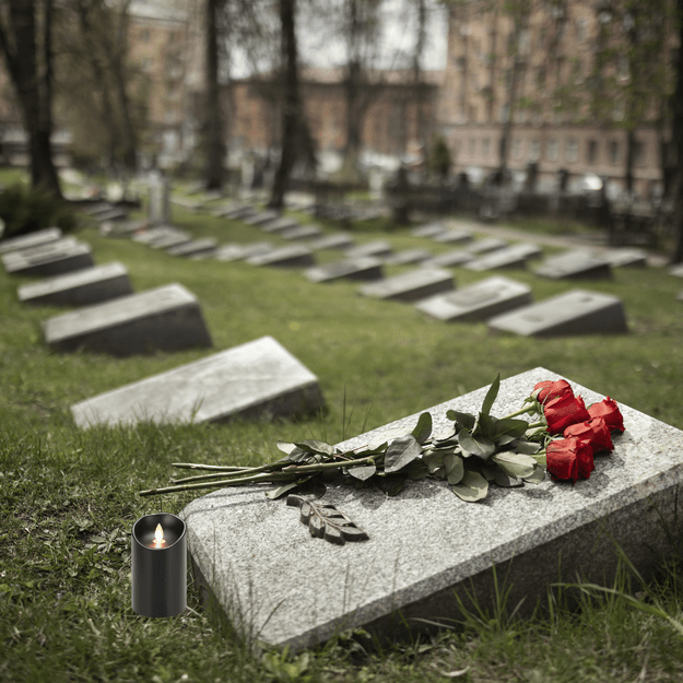 Wkład do Zniczy Świeczka na Baterie Świeca Led 12,5 cm Efekt Płomienia  32